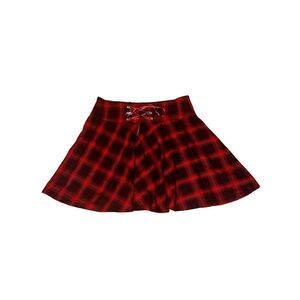 Cute TONCHENGSD Women's Gothic Punk Plaid Pleated High Waisted Short A-line Flar